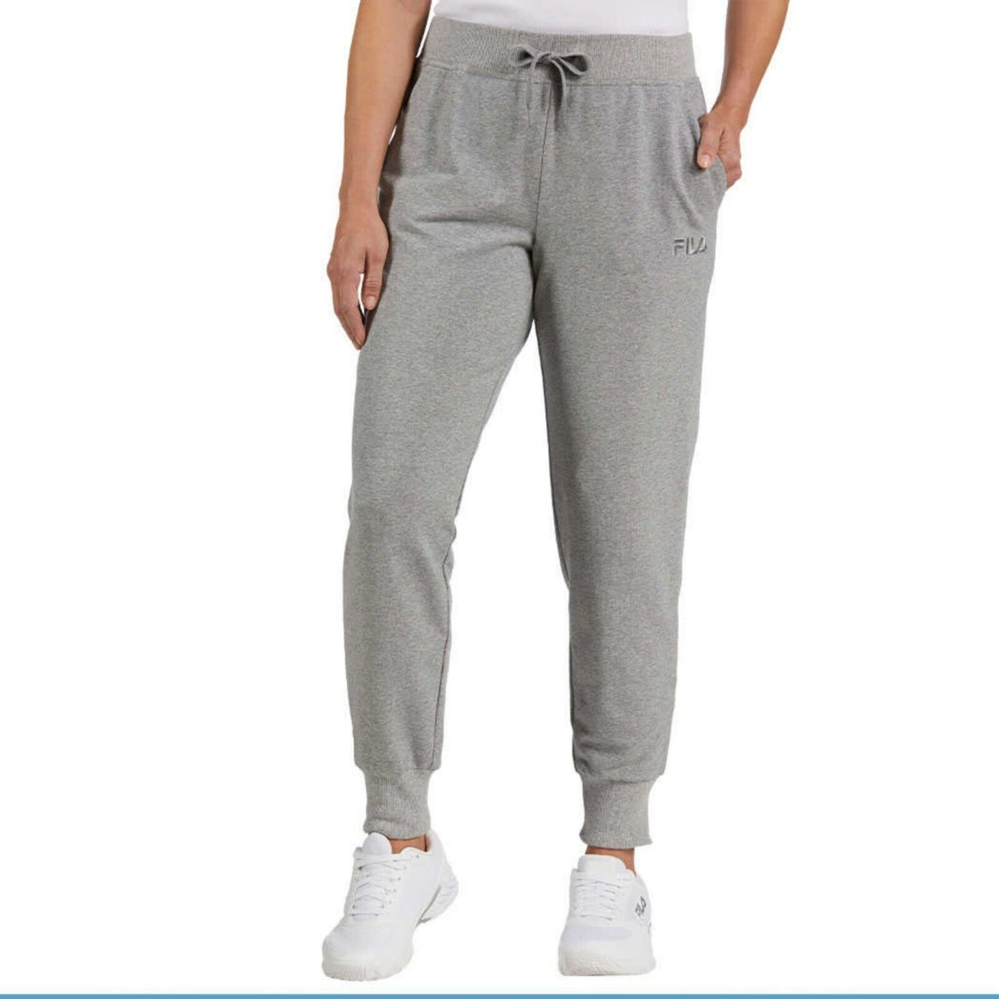 FILA Women's Soft Cotton Blend French Terry Active Pants Joggers