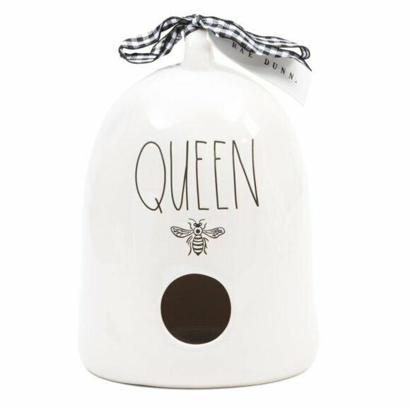 RAE DUNN Queen Ceramic Spring Easter Decor Birdhouse