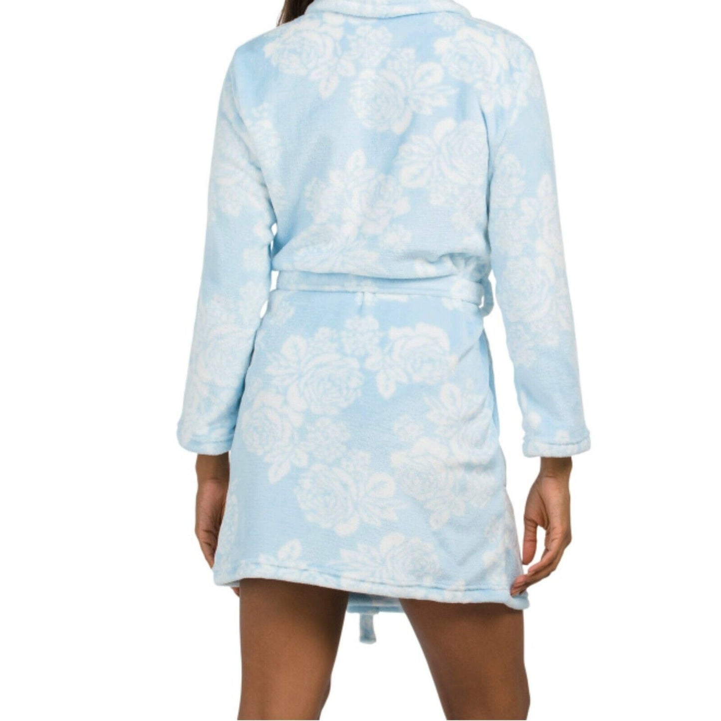 NOIRE JASMINE ROSE Women's Floral Print Ultra-Soft Plush Robe