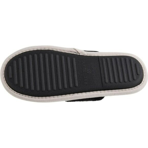 Rae Dunn Good Night Print Cozy Soft Fur Trim Slippers