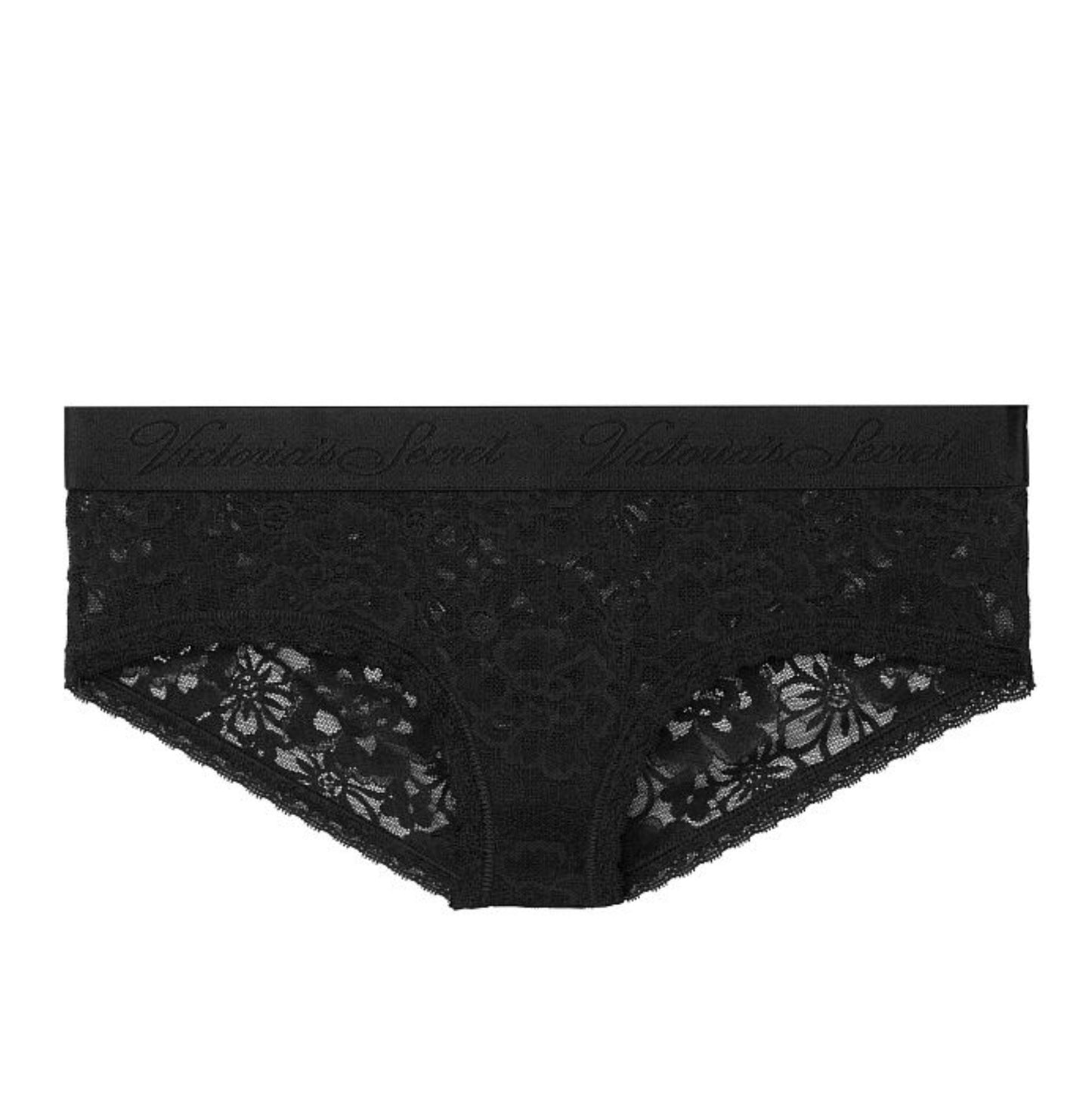 VICTORIA'S SECRET Logo Waistband Floral Lace Panty