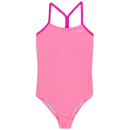 NIKE Girls 7-17 Solid Racerback One-Piece Swimsuit