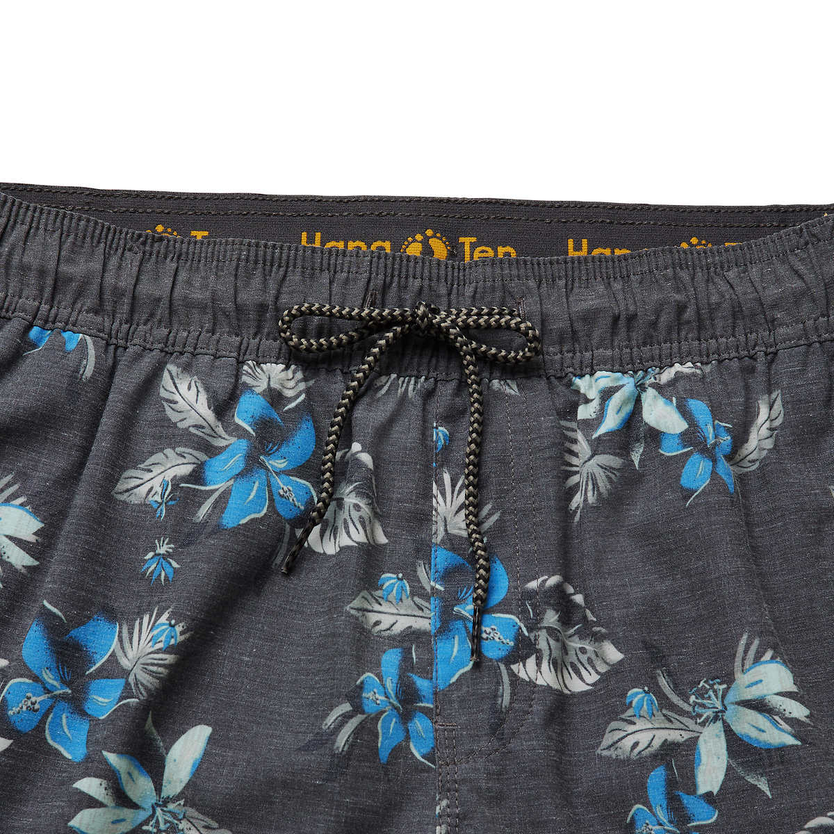 Hang Ten Men's Floral Print 10" Inseam Beach Pool Swim Shorts