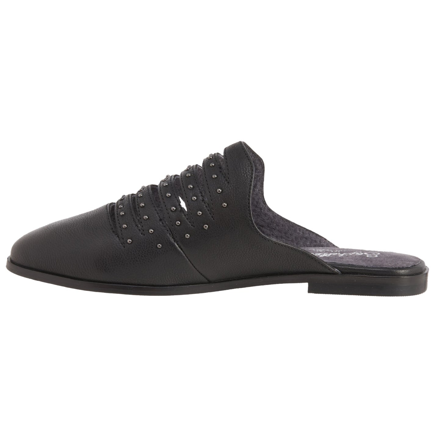 Seychelles Women's Leather Studs Embellished Cut Out Comfort Shoes Flat Slip-on Mules