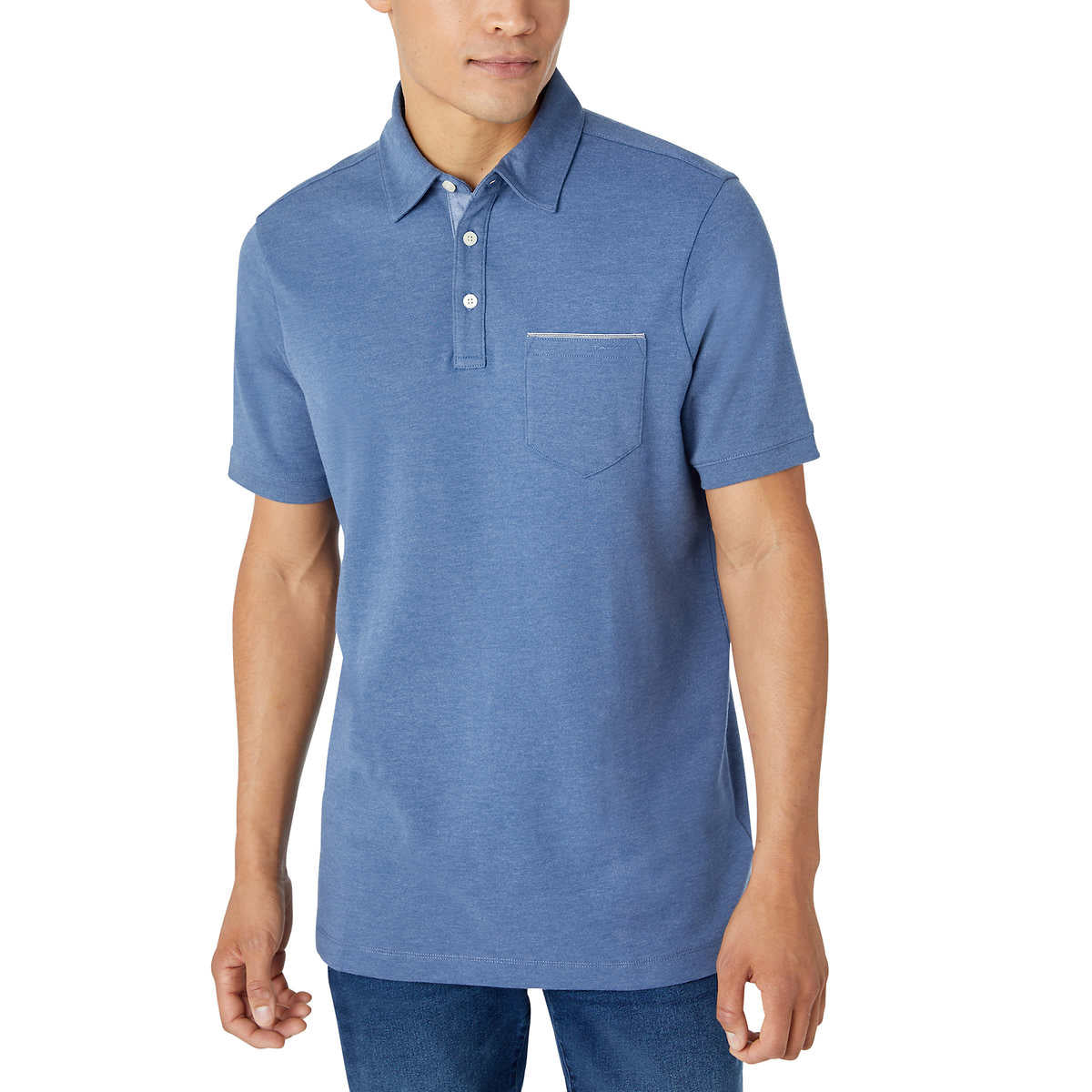 Tahari Men's Interlock Cotton Blend Polo Shirt - Main Image
