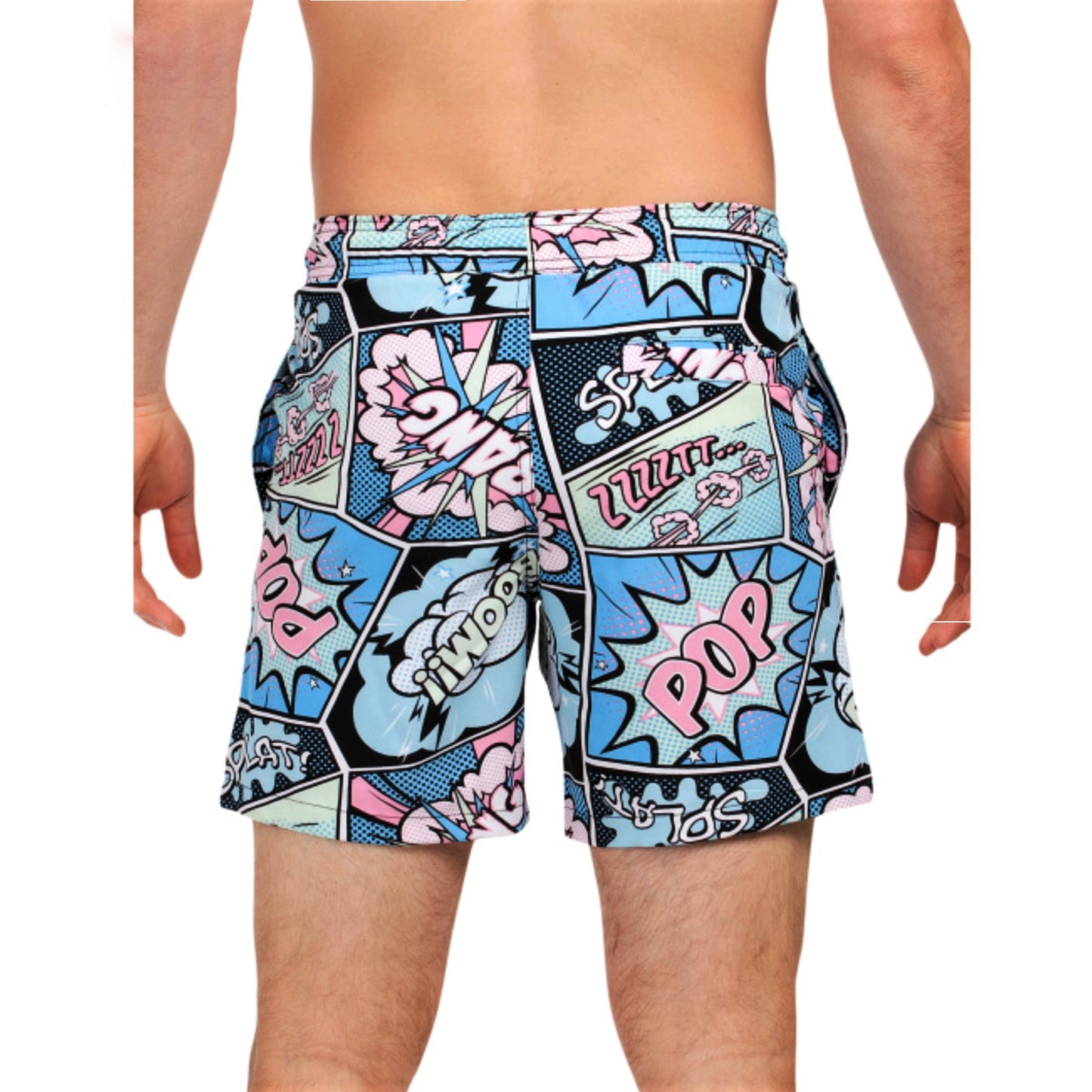 OH SNAP! Exploded Comic Print Swim Shorts