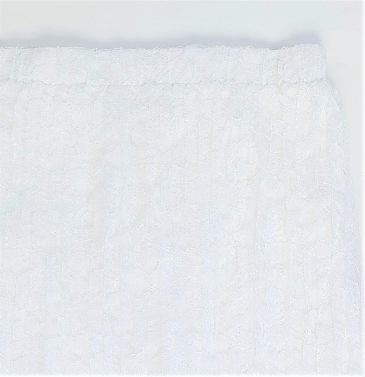 POL Women's Pleated Floral Lace Overlay Midi Skirt