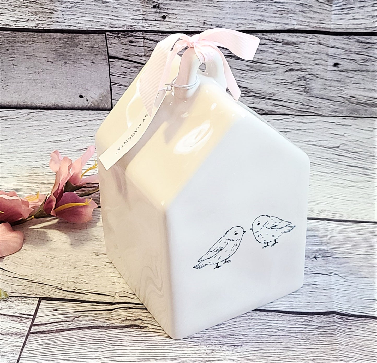 RAE DUNN Mama Bird Birdhouse