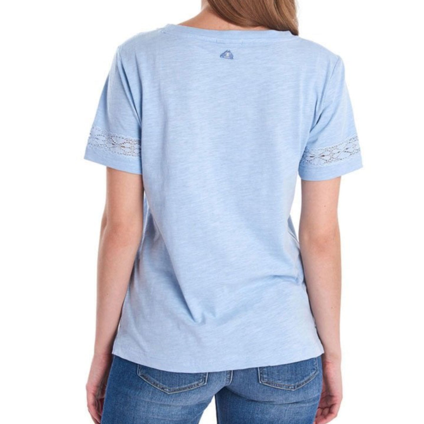 BARBOUR Women's Pier Cotton Tee With Lace Detail