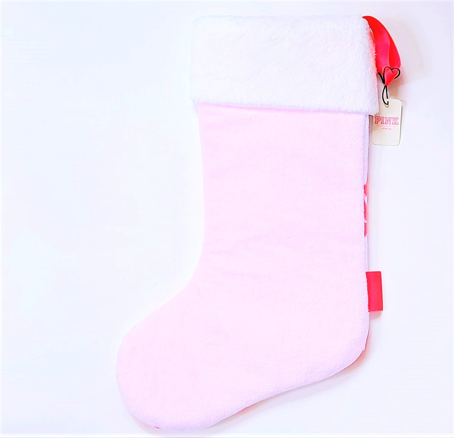 PINK Victoria's Secret Holiday Plush Logo Stocking