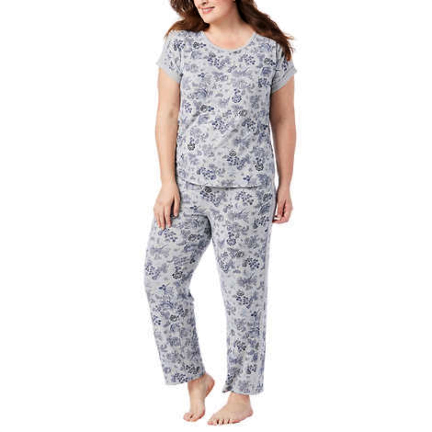 Lucky Brand Women's Denim Floral 4-Piece Lounge Pajama Set