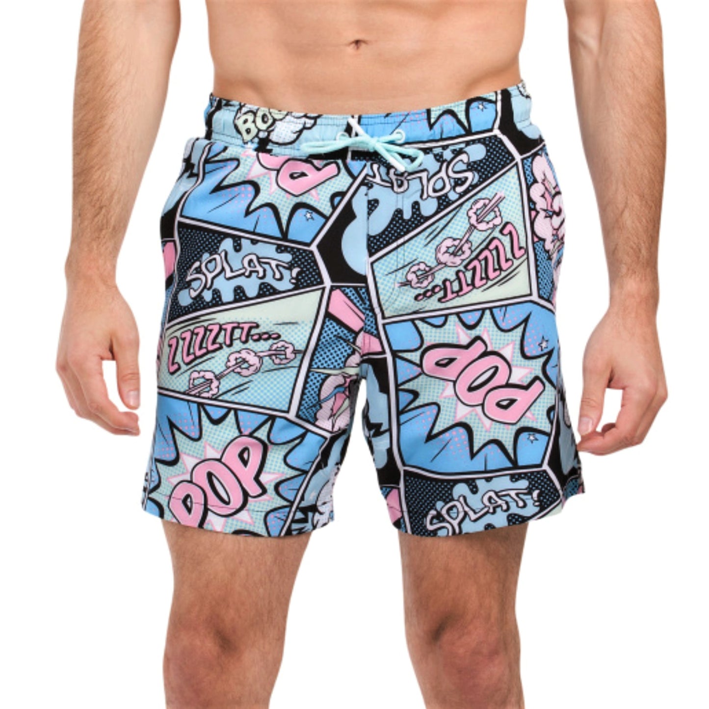 OH SNAP! Exploded Comic Print Swim Shorts