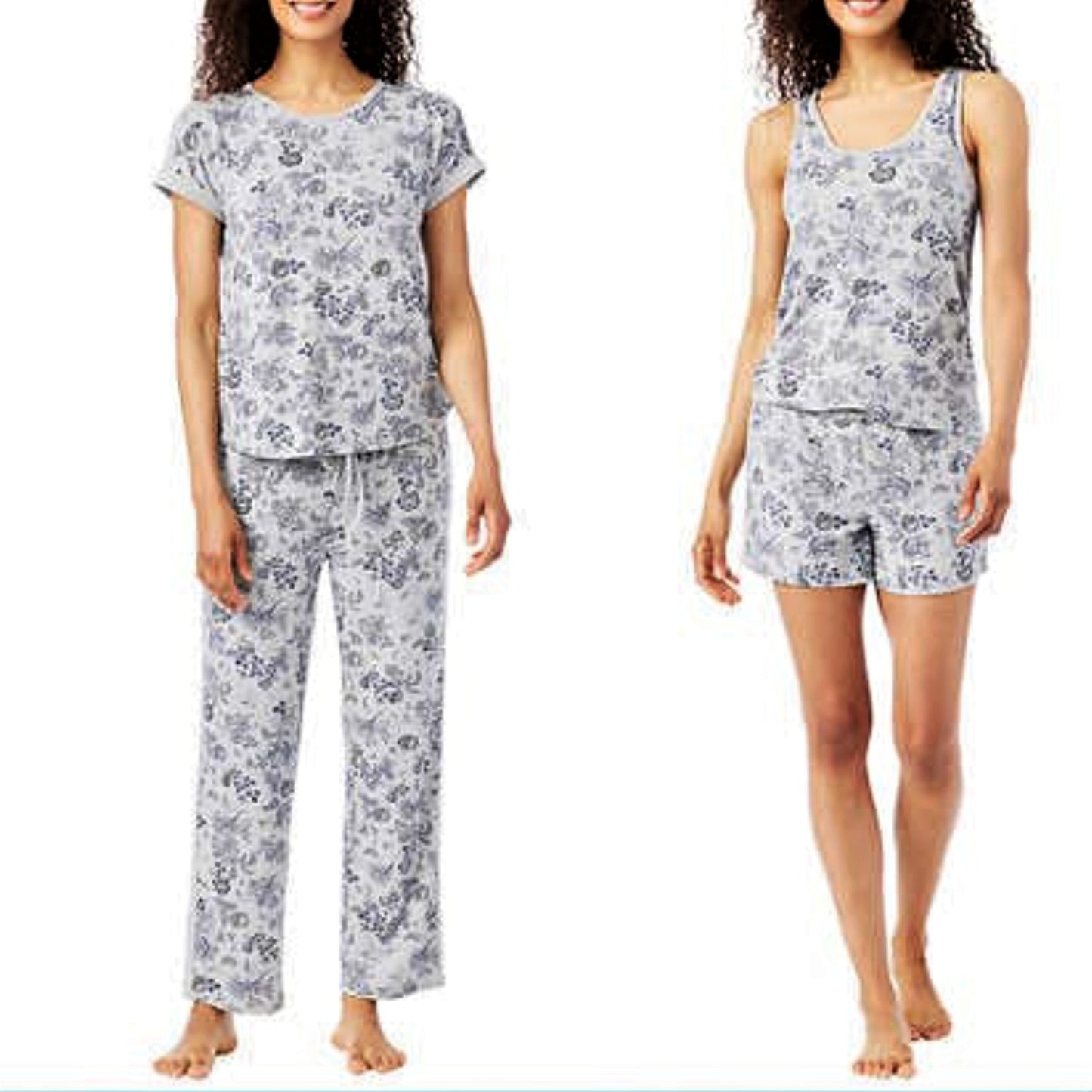 Lucky Brand Women's 4-Piece Super Soft Floral Camo Print Lounge Pajama Set