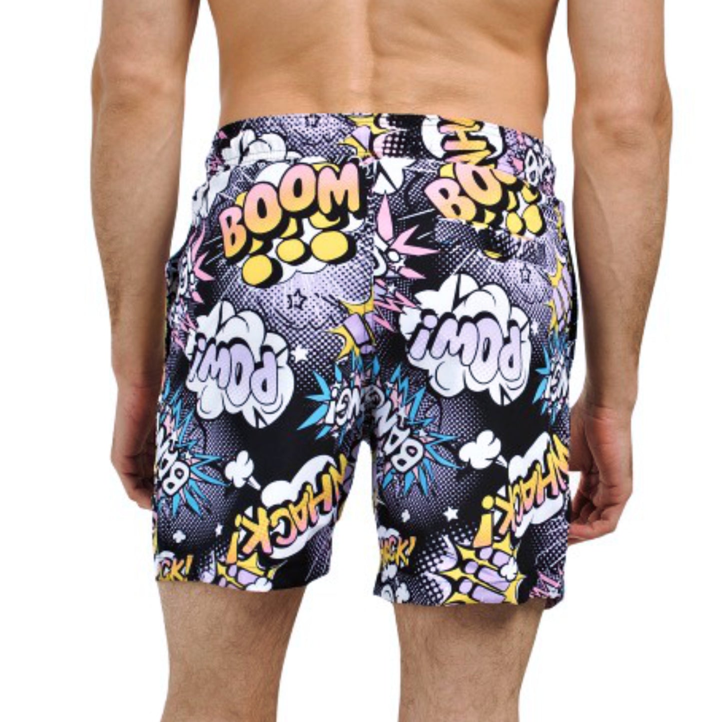 OH SNAP! Exploded Comic Print Swim Shorts