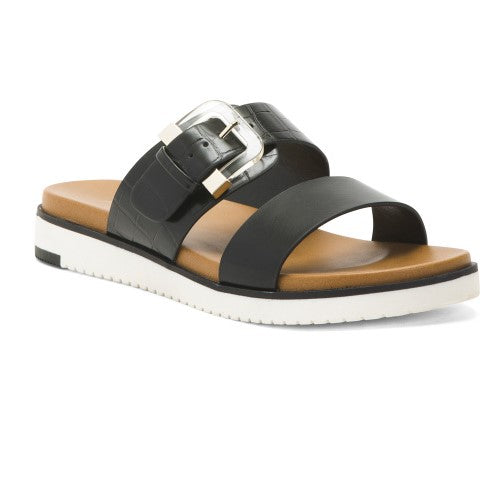 ALDO Women's Buckle Double Band Slide on Sandals