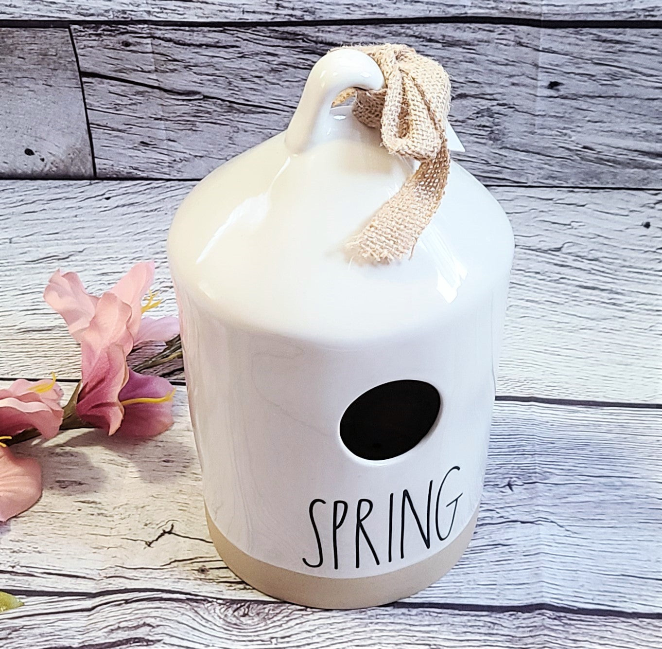 RAE DUNN Spring Easter Spring Decor Ceramic Birdhouse