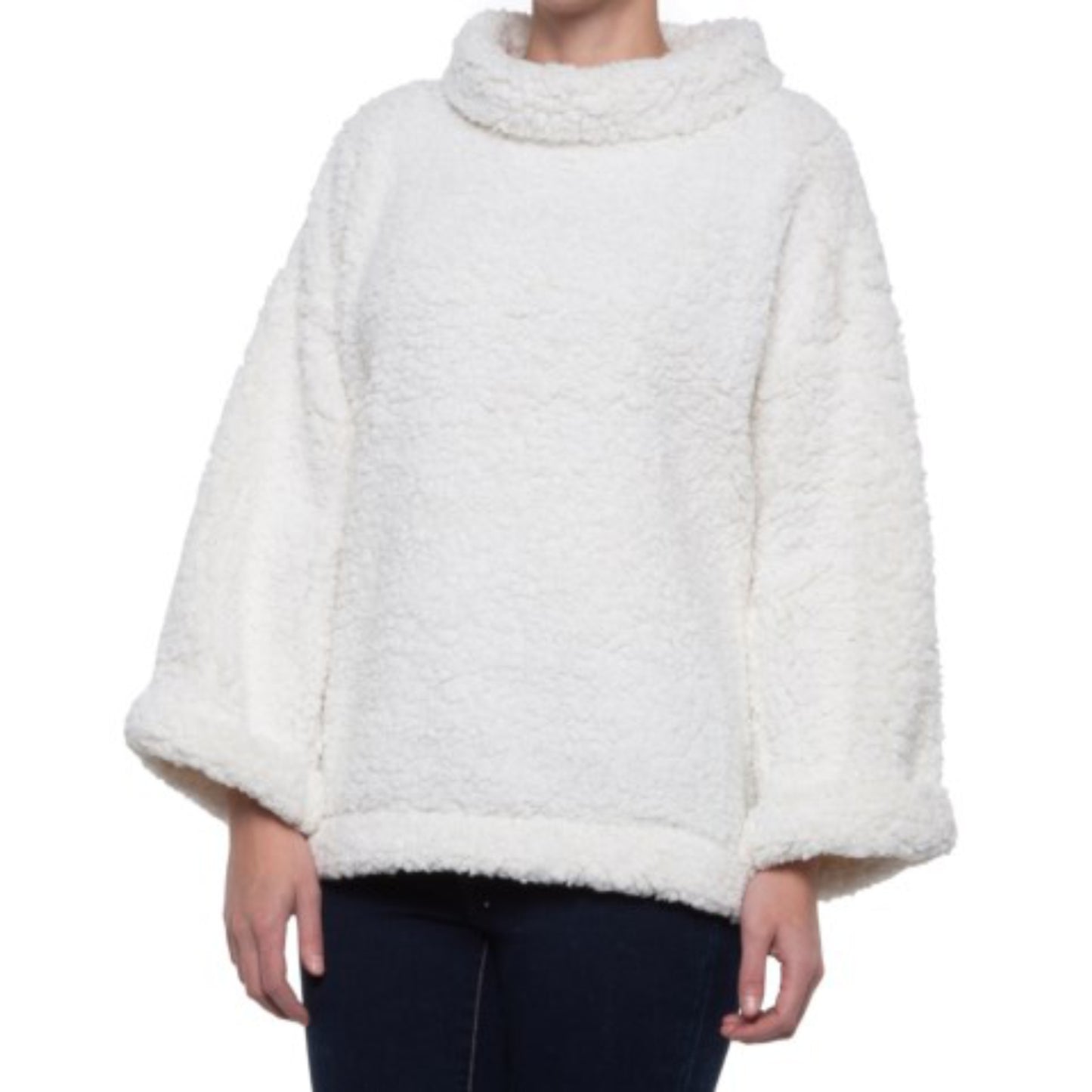 Dylan Super Soft Funnel Neck Sherpa Sweater