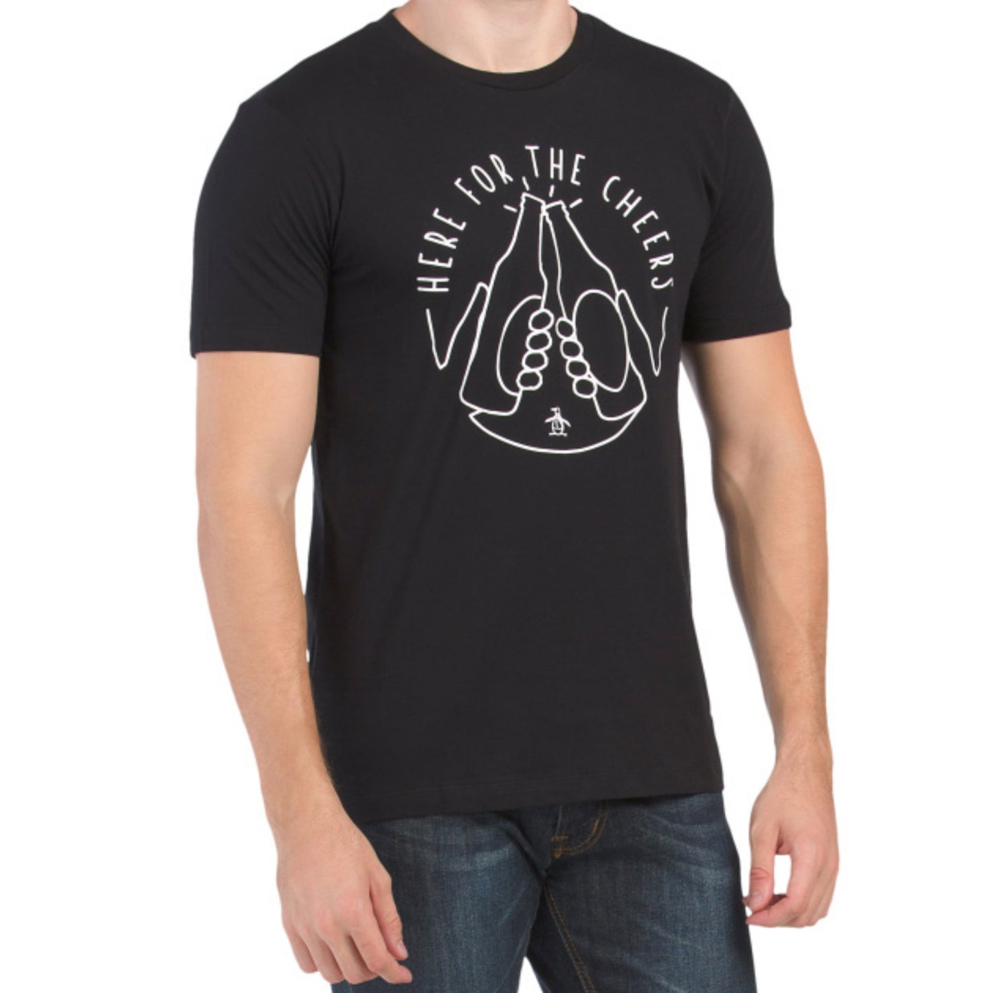 ORIGINAL PENGUIN Men's Cheers Graphic Print Tee Cotton T-Shirt