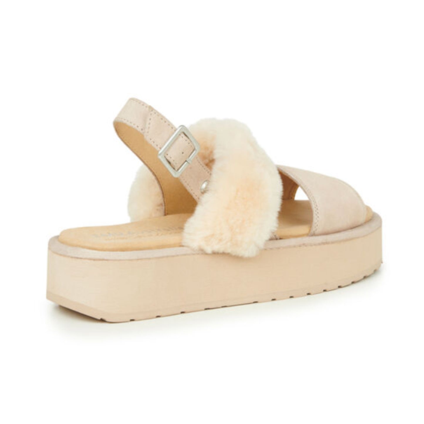 EMU Australia Women's Durack Genuine Sheepskin Suede Fur Platform Stinger Sandals