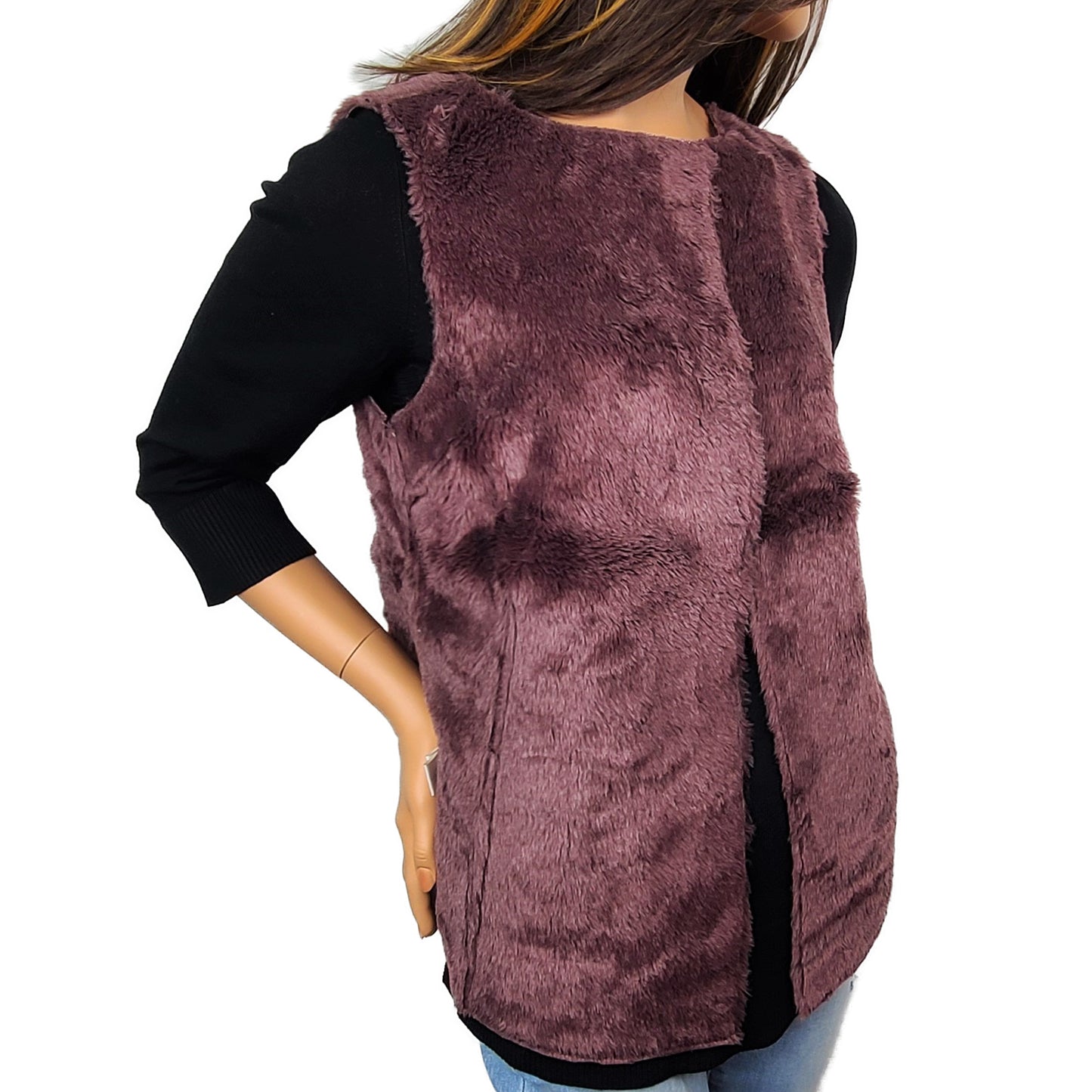 Dylan Reversible Faux Leather/Fur Vest