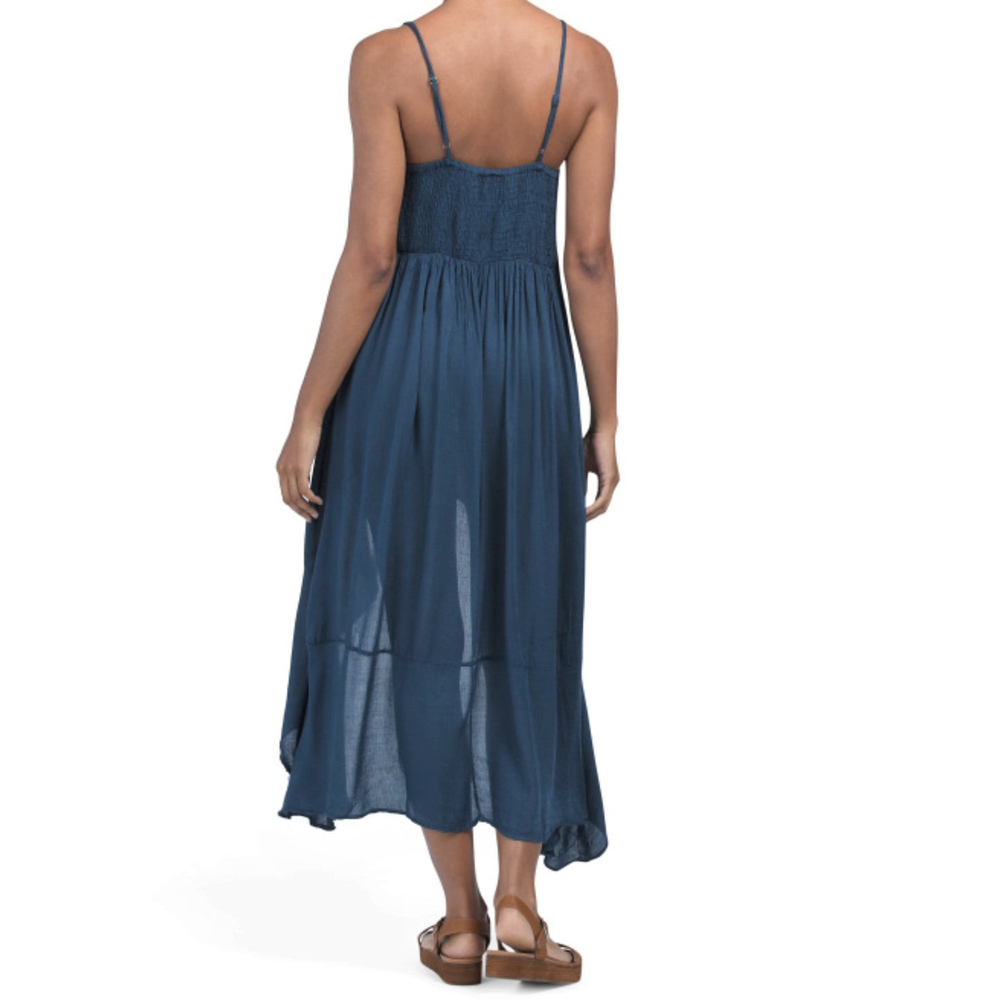 RAVIYA Hi-Low Ruffle Hem Beach Dress Cover-up