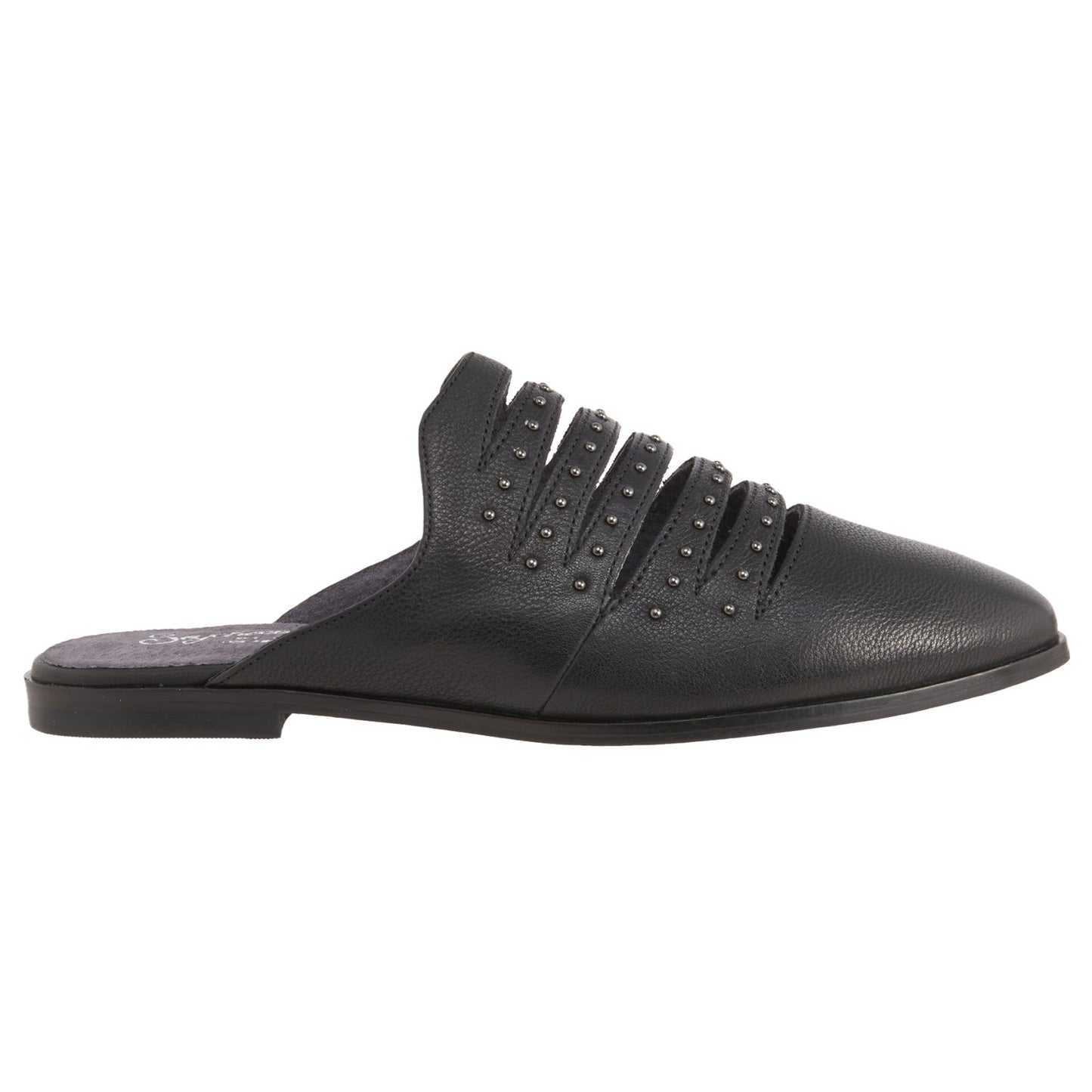 Seychelles Women's Leather Studs Embellished Cut Out Comfort Shoes Flat Slip-on Mules