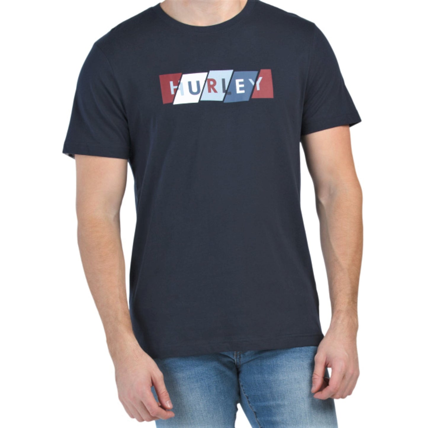 HURLEY Men's Color Block Logo Cotton Jersey T-Shirt