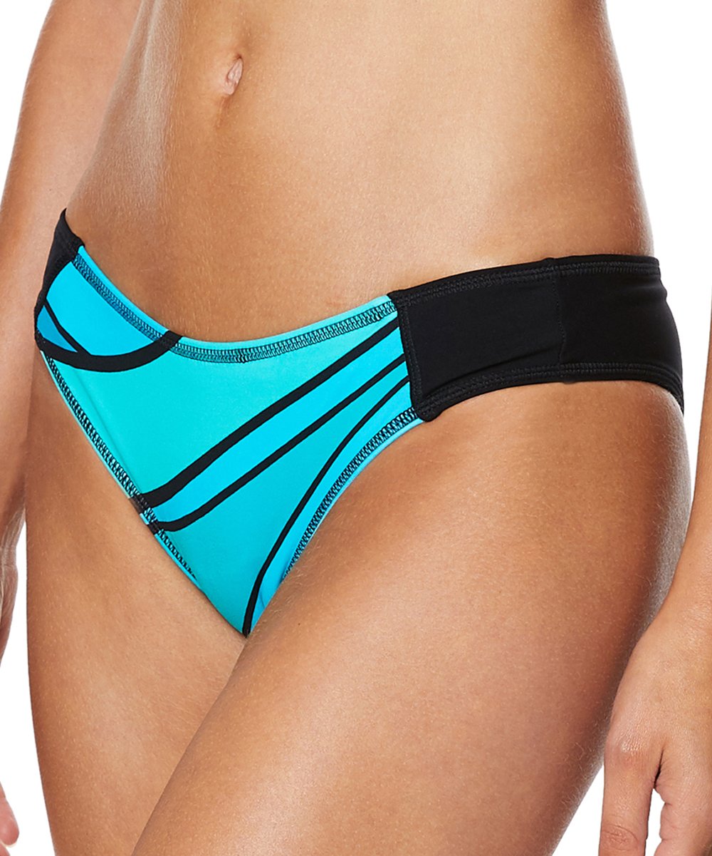 Spyder Women's Wave Blue Print Cheeky Bikini Swim Bottom