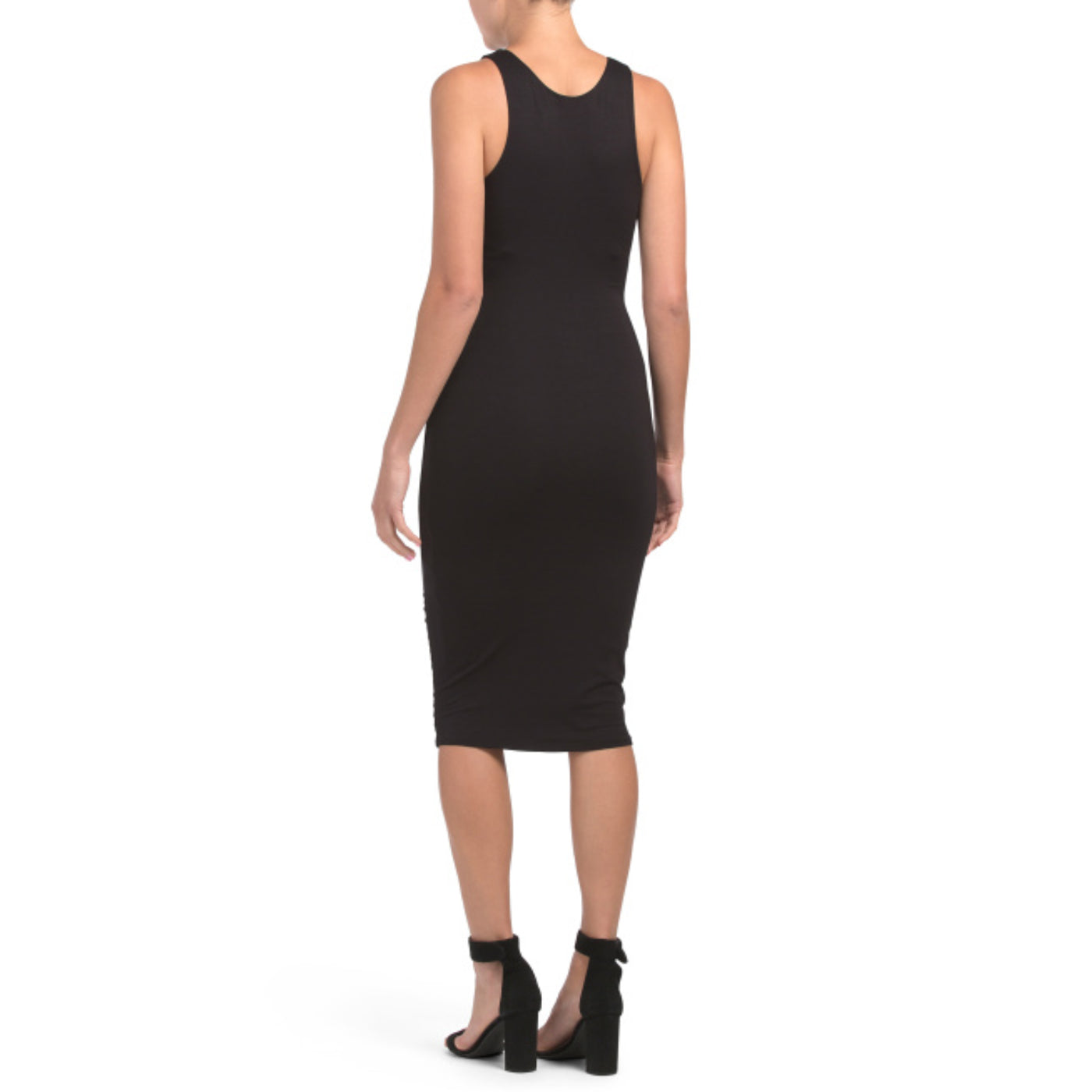 SHINESTAR Juniors Double Knit Midi Dress