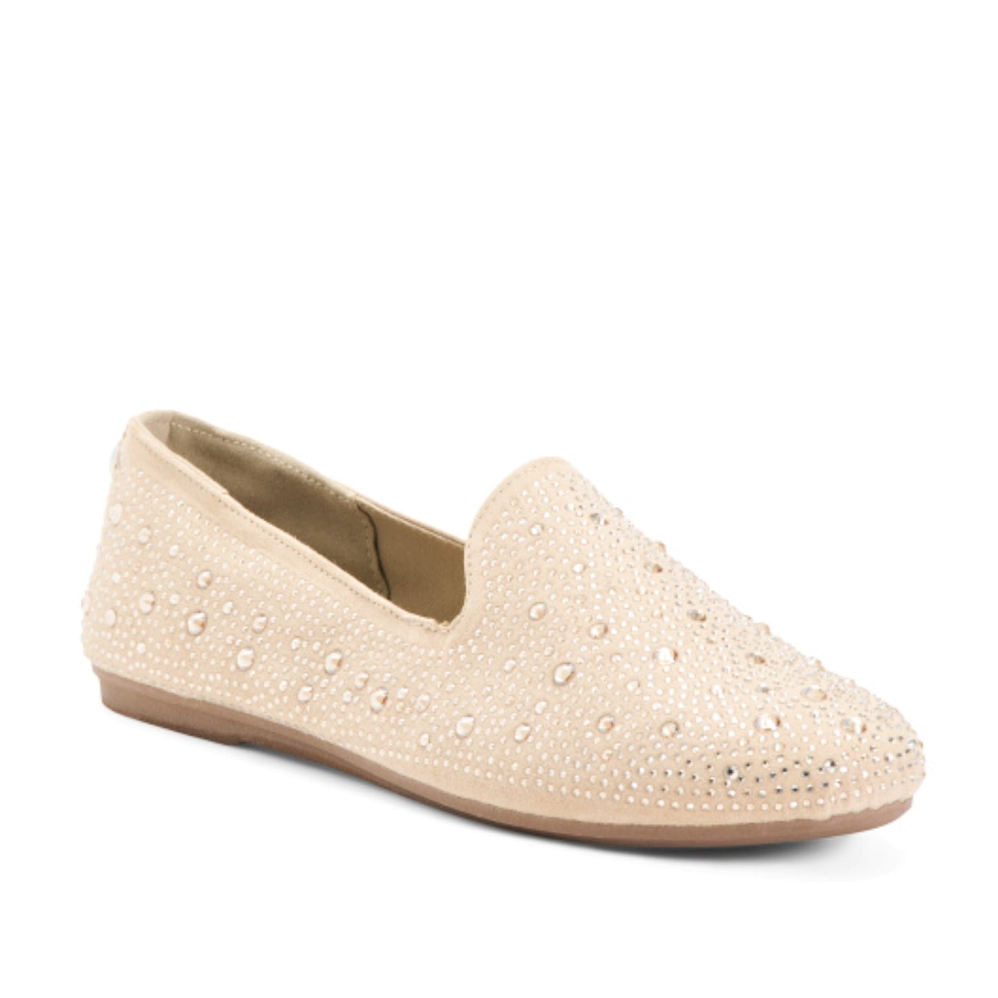 Steve Madden Women's Rhinestone Studded Slip On Flats Comfort Shoes