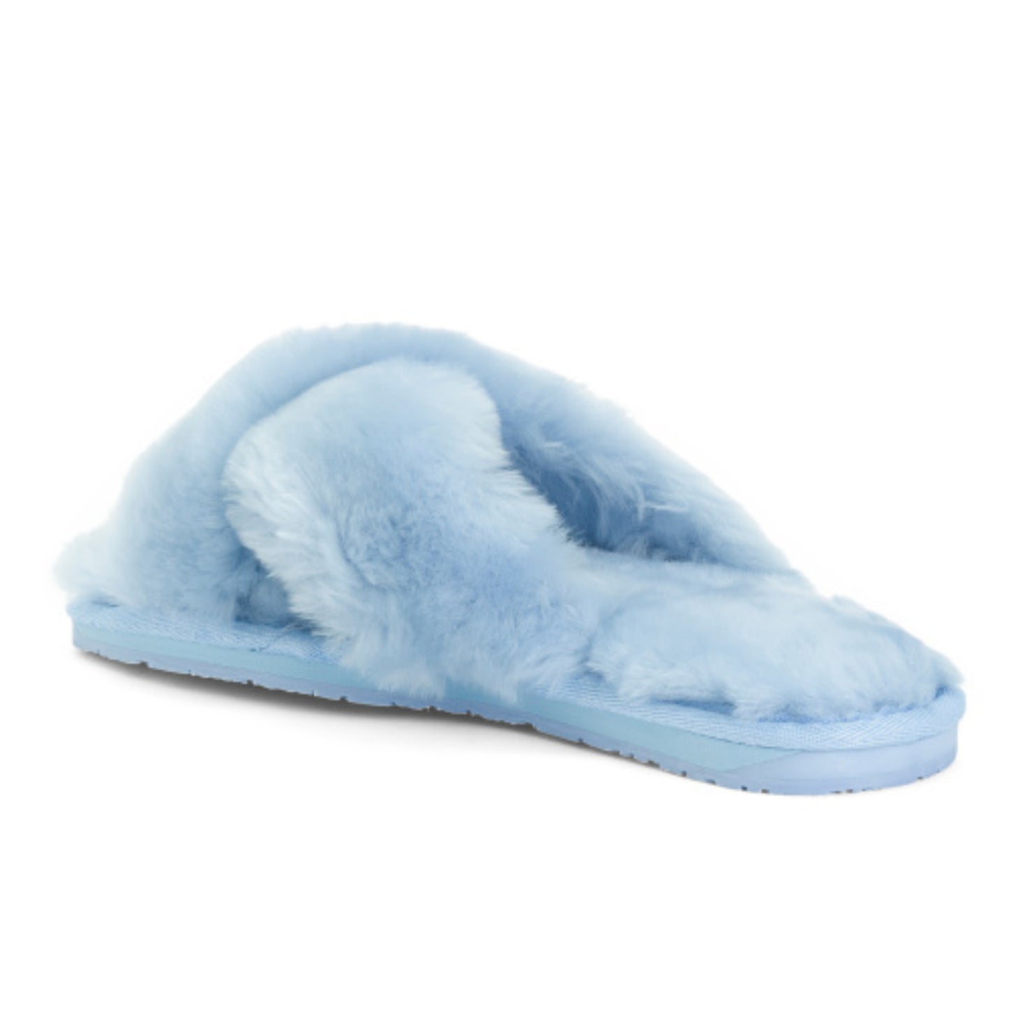 RJS Fuzzies Women's Emma X-Cross Fuzzy Genuine Sheepskin Cozy Slippers