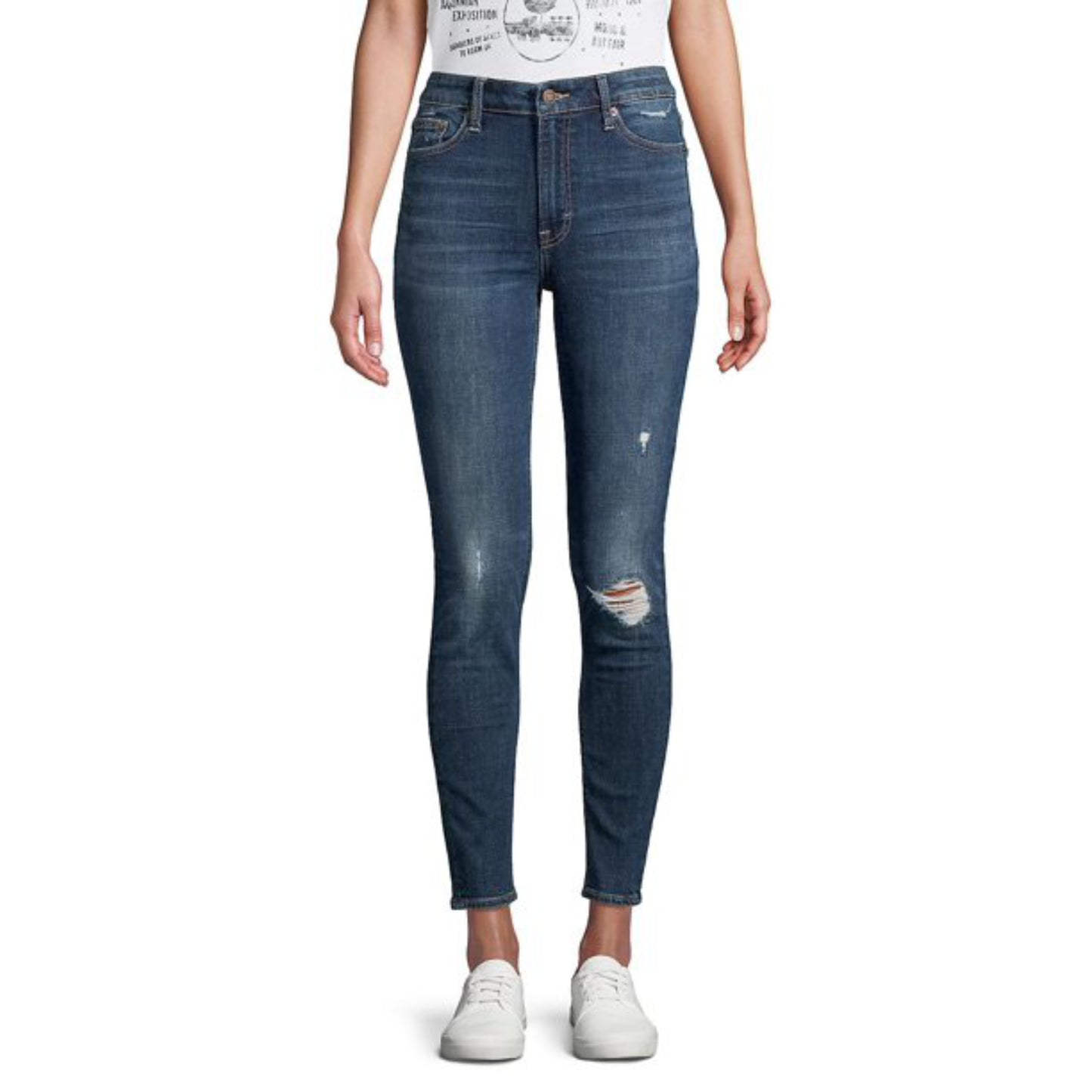Lucky Brand Bridgette High Rise Slim Fit Distressed Skinny Jeans