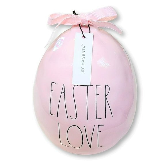 Rae Dunn 9.5in Ceramic Easter Love Egg