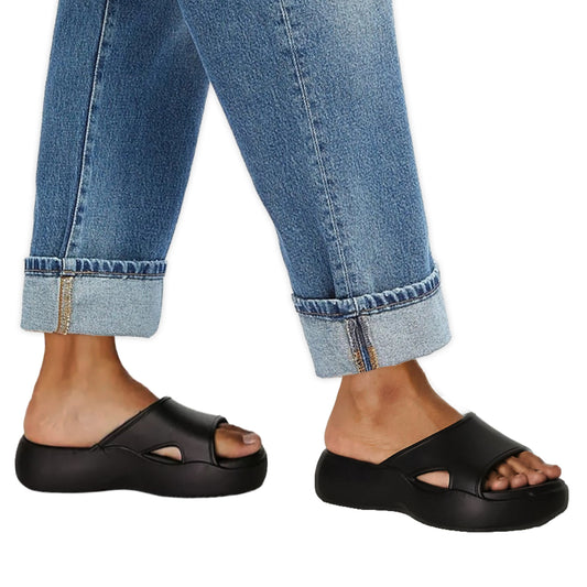 ASOS Women's Flexy Chunky Flatform Sporty Slide Sandals