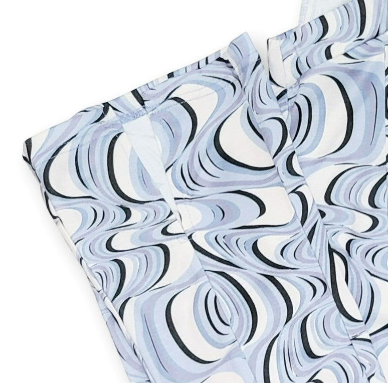 ASOS Abstract Print V Front Wais Split Hem Stretch Flare Skinny Pants