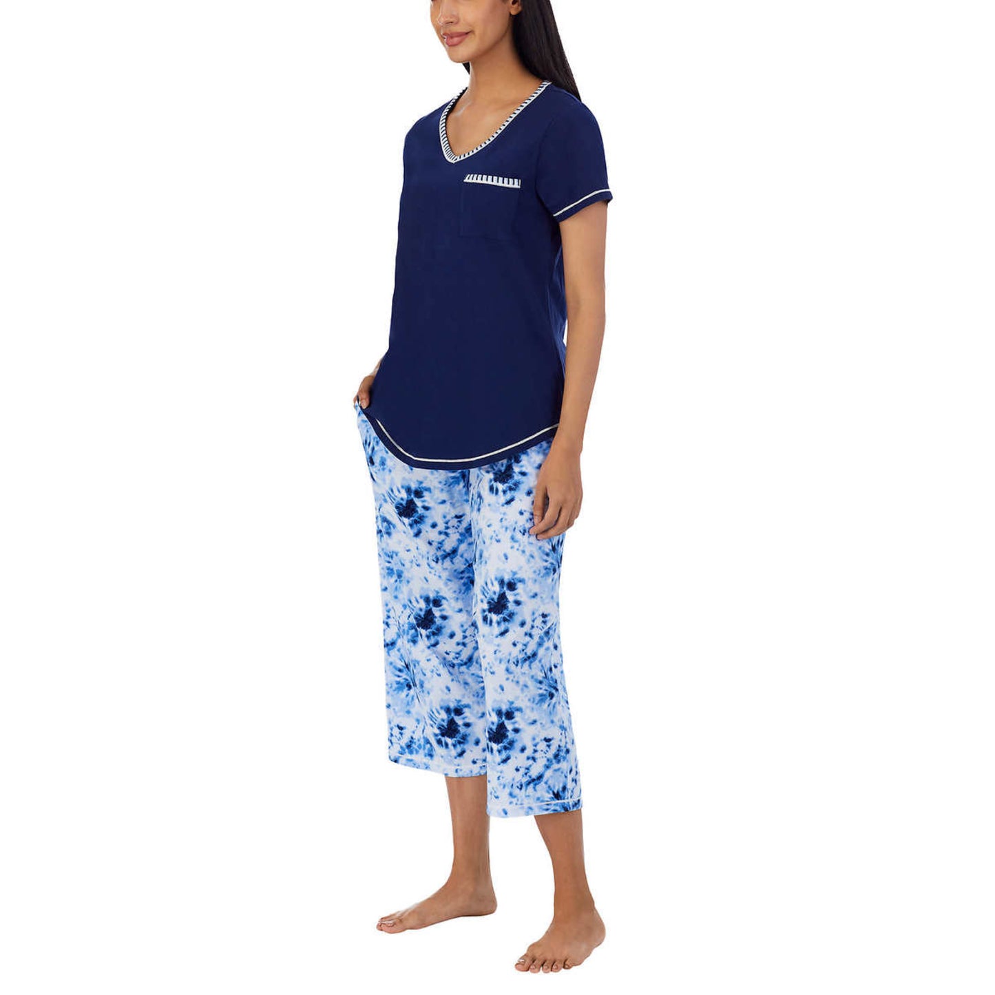 Carole Hochman 4-piece Soft Cotton Floral Print Pajama Lounge Set