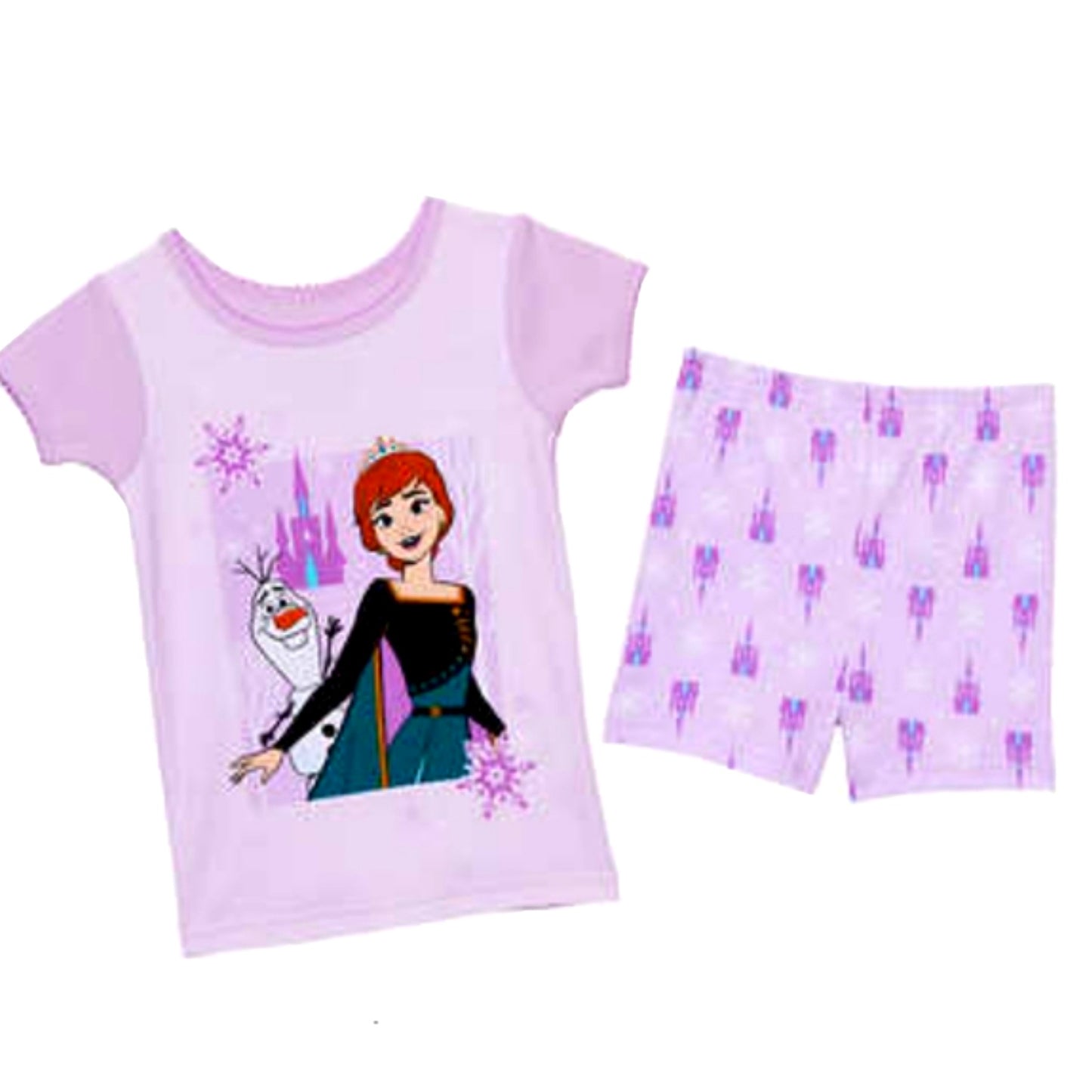 DISNEY Toddler Girls Frozen II Anna & Elsa 4-Piece Cotton Pajama Set