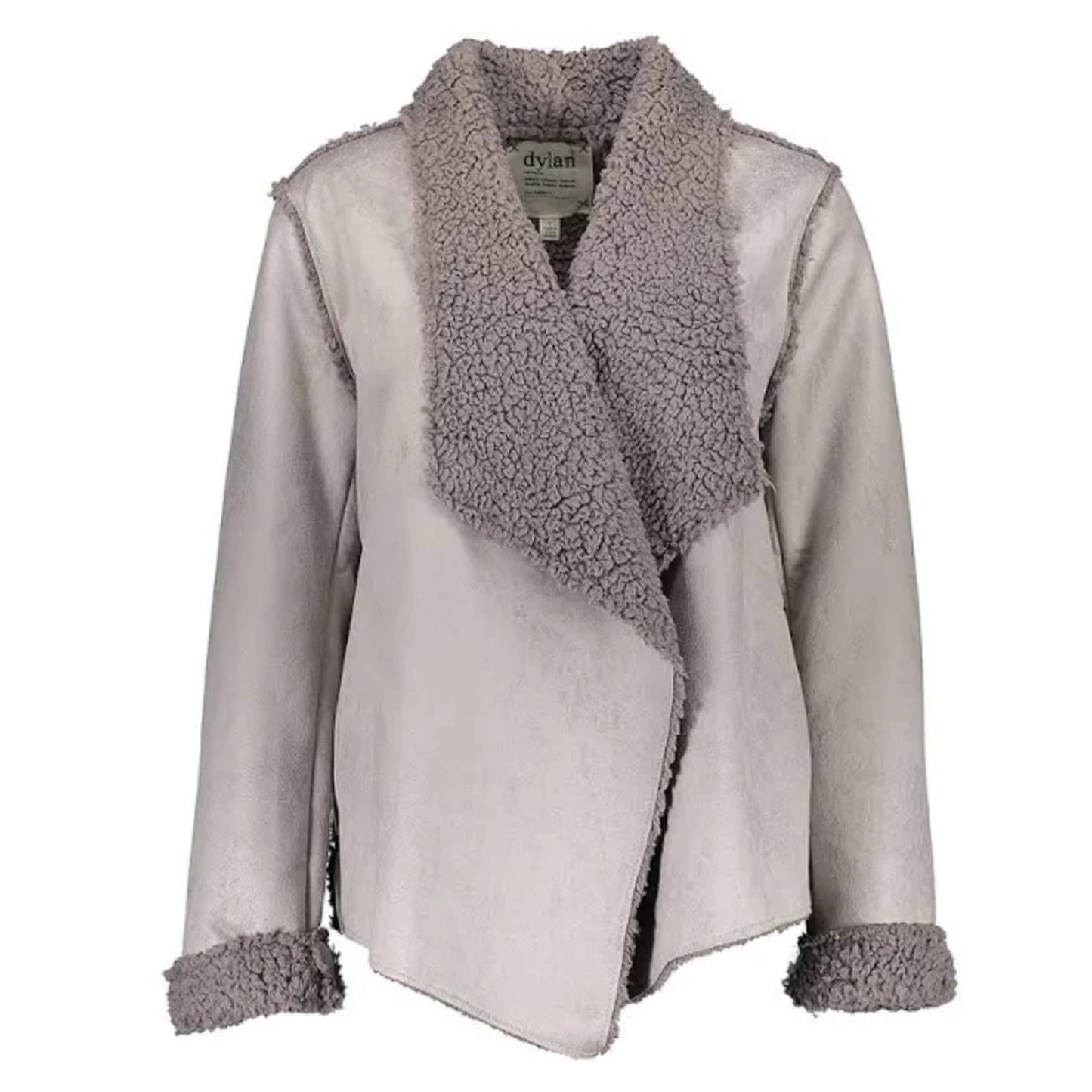 Dylan Women's Reversible Soft Faux Fur Suede Open Front Coat Jacket
