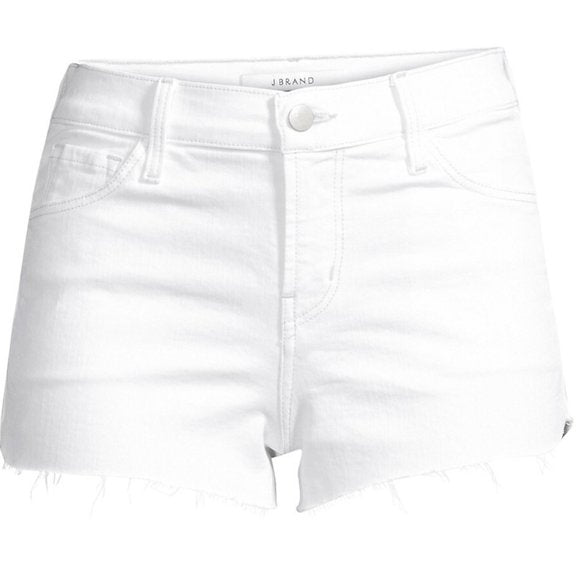 J Brand Women's Frayed Hem Slim Leg Denim Shorts