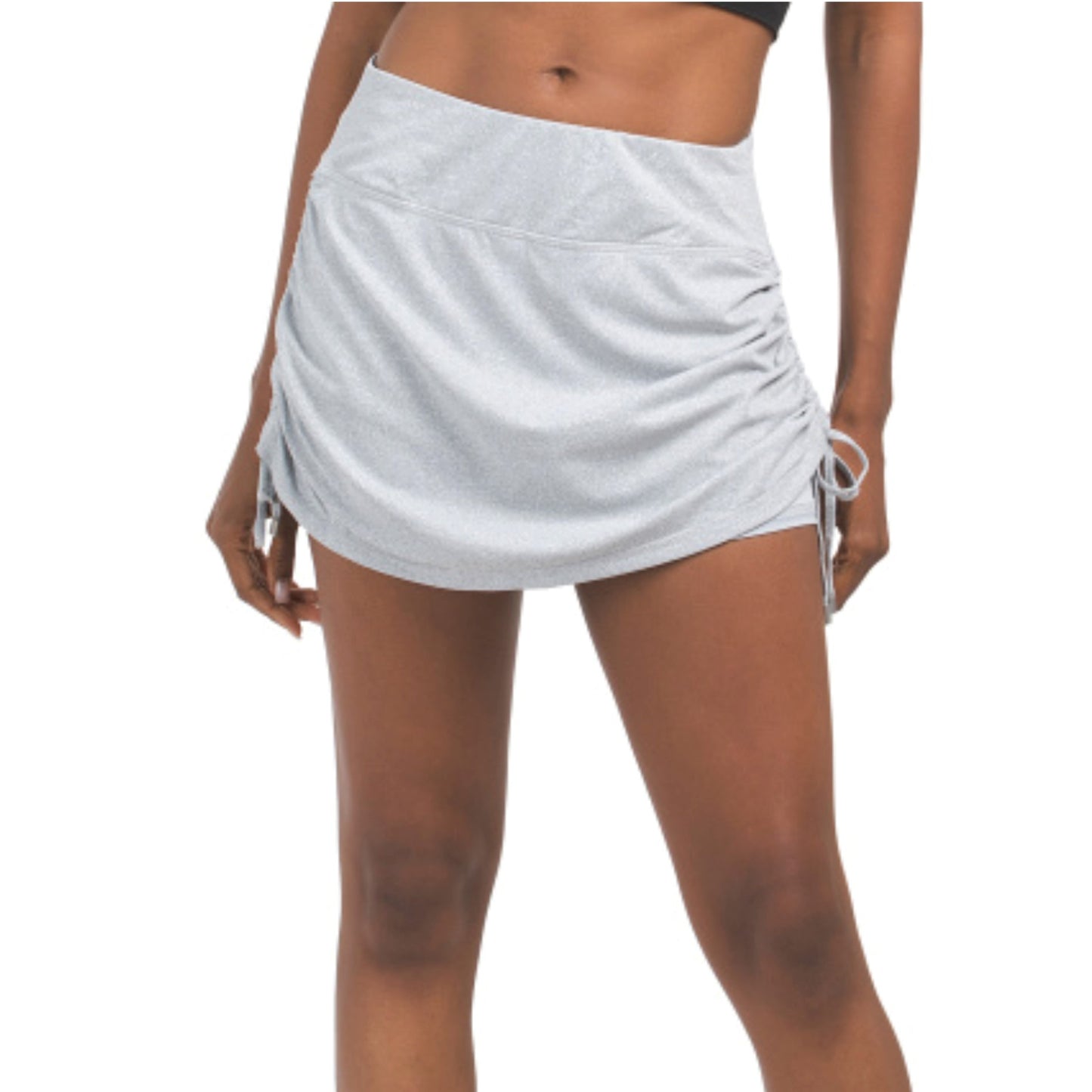 Kyodan Women's Elastic Waistband Built-in Shorts Ruched Side Active Tennis Golf Skort