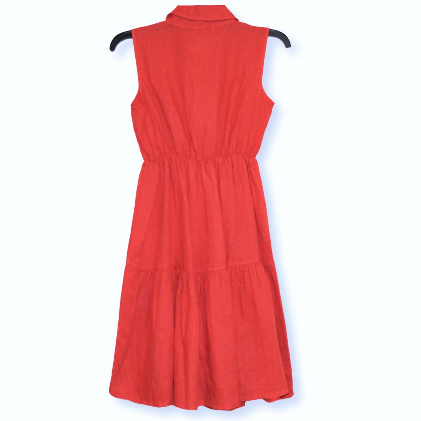 LE RAGAZZE Women's 100% Linen Tiered Made in Italy Mini Dress