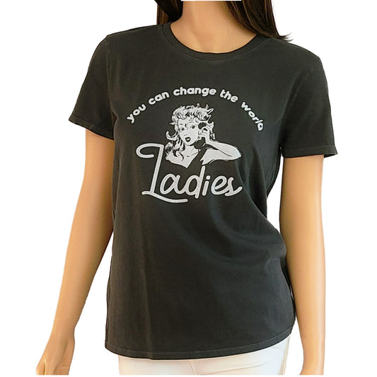 Lucky Brand You Can Change the World Graphic Print Soft Cotton T-Shirt Top