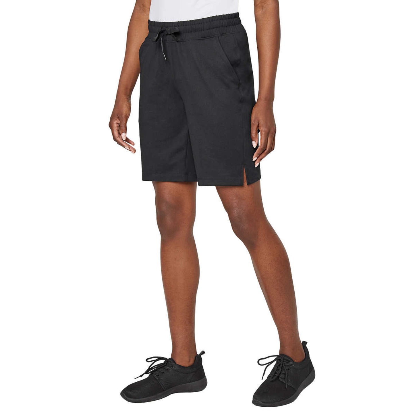Mondetta Women's Active Performance Elastic Waist Soft Casual Bermuda Shorts