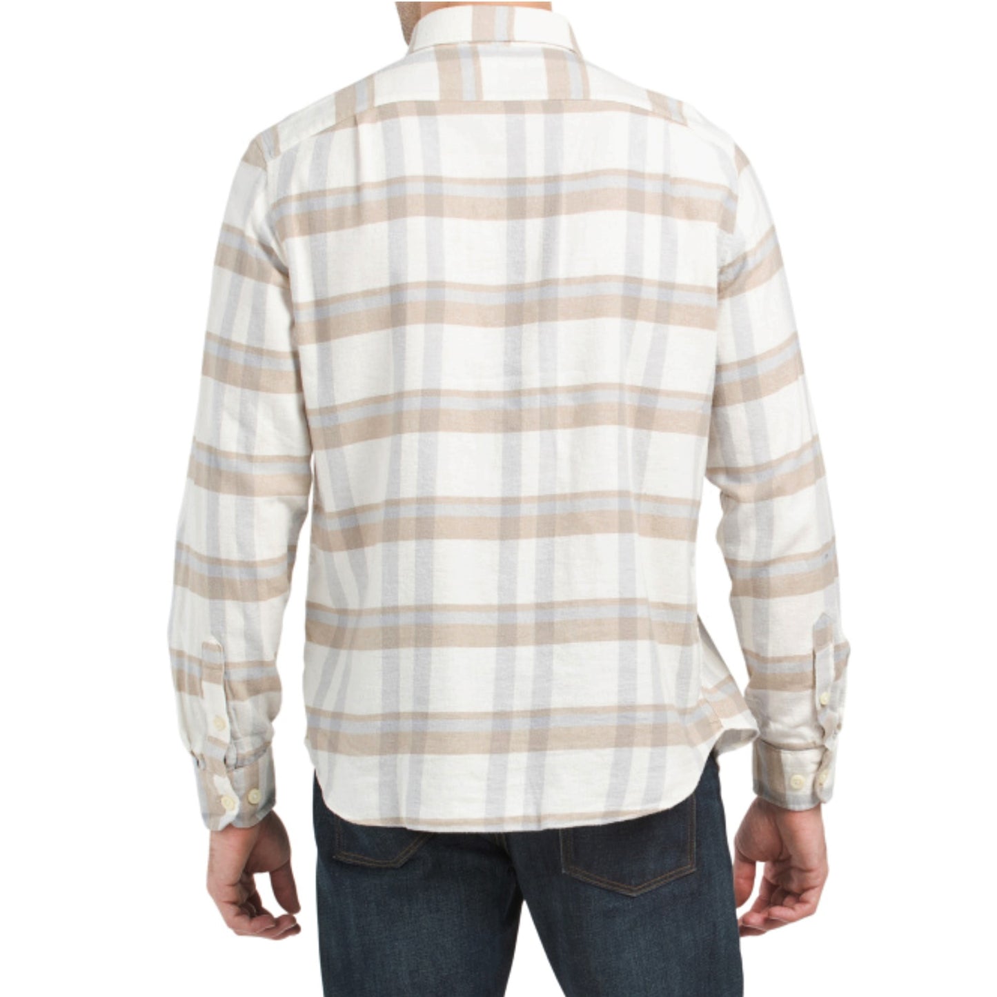 Nautica Men's Classic Collar Checked Soft Brushed Flannel Casual Button Down Shirt