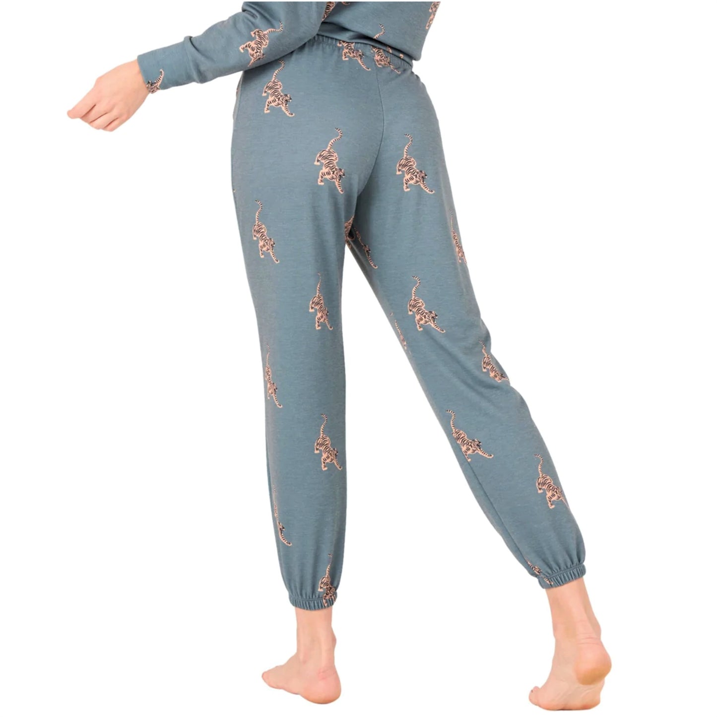 ONZIE Soft French Terry Crop Pale Cacti Tiger Hoodie and Joggers Collection