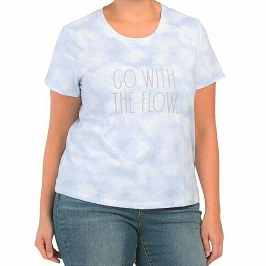 RAE DUNN Women's Plus Go With The Flow Tie Dye Cotton T-shirt