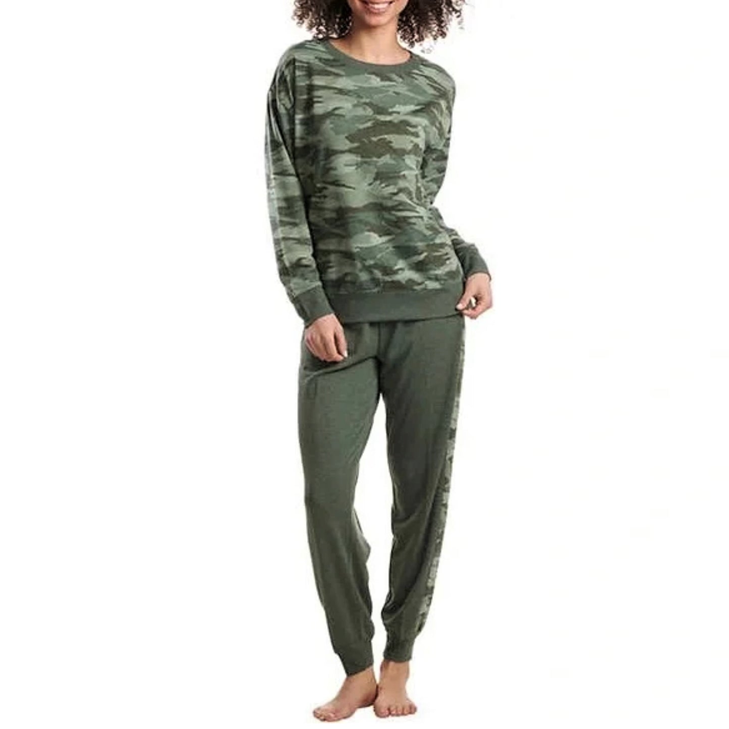 Splendid Women's Plus 2-piece Ultra Soft PJ Camo Print Lounge Pajama Set