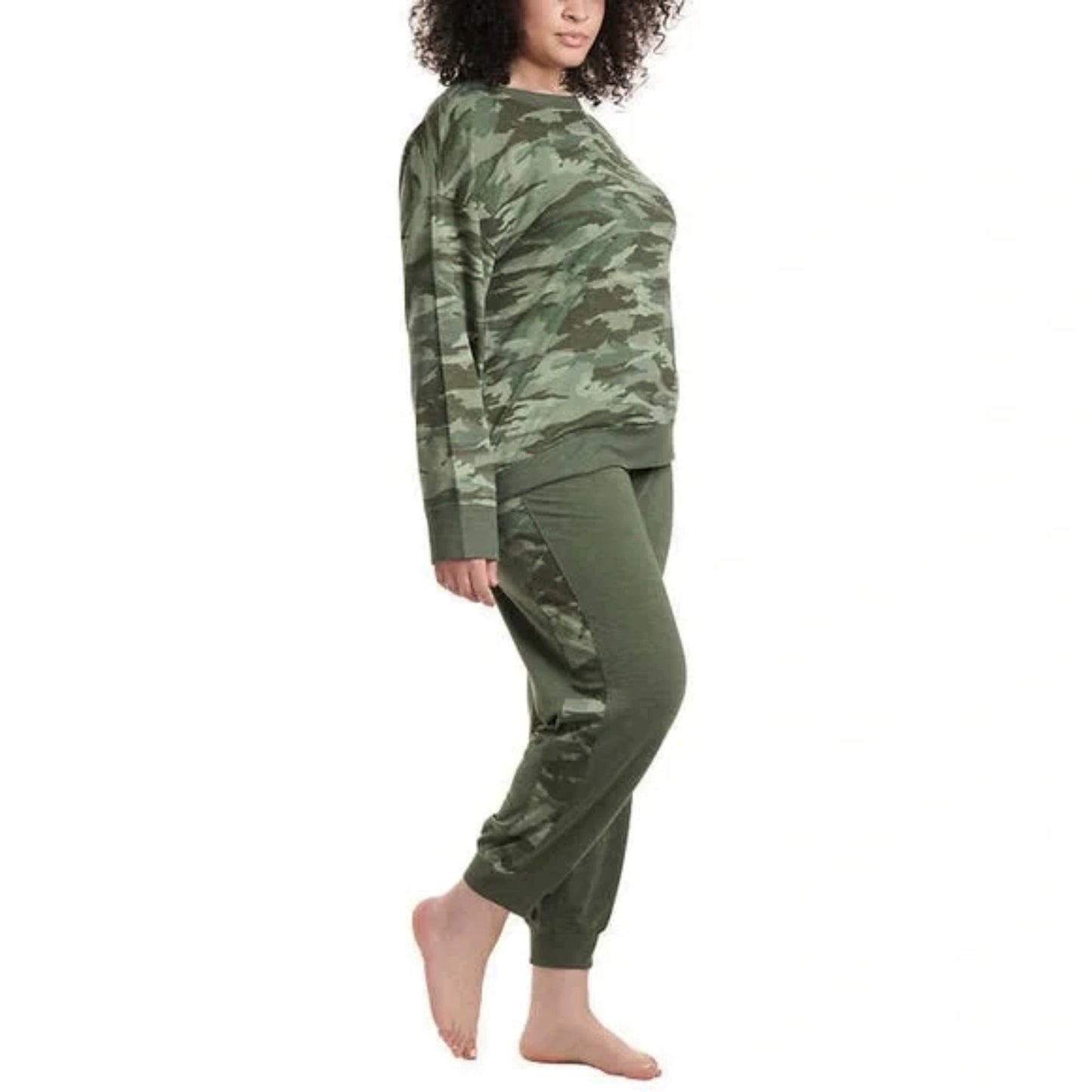 Splendid Women's Plus 2-piece Ultra Soft PJ Camo Print Lounge Pajama Set