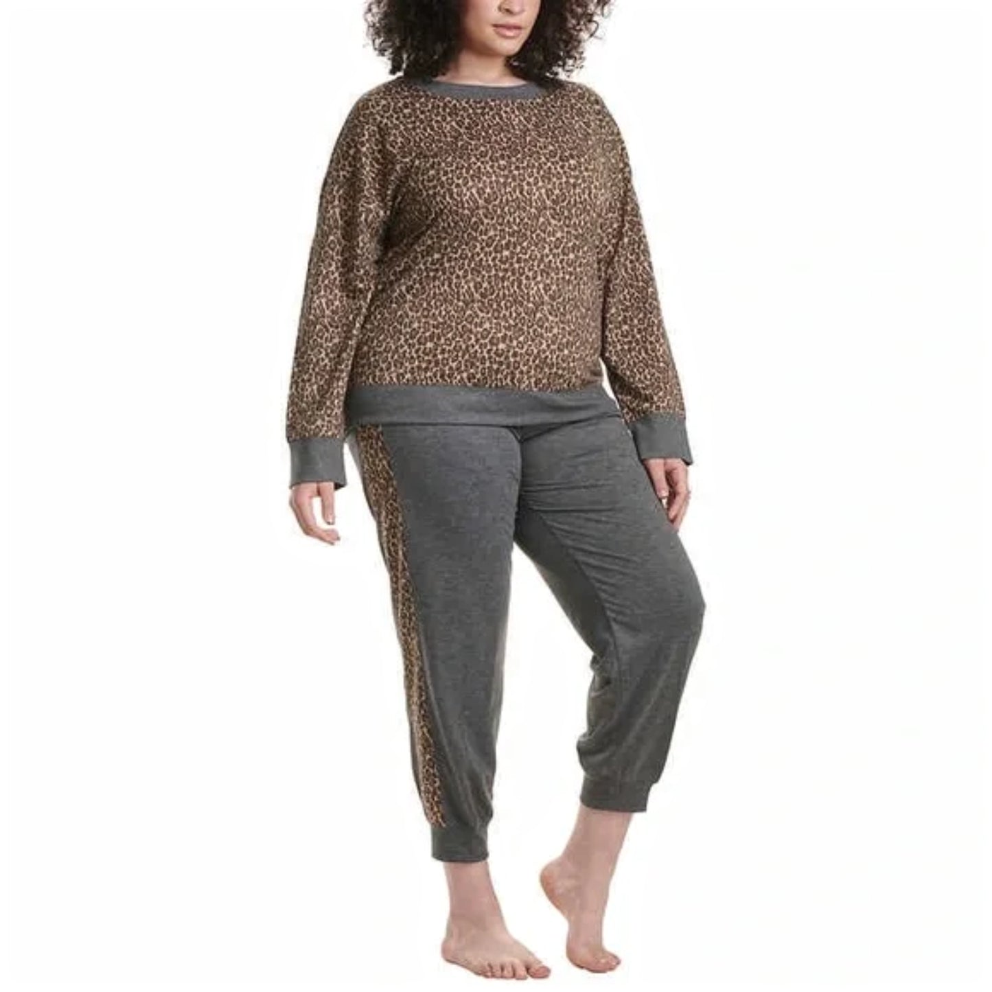 Splendid Women's 2-Piece Ultra Soft PJ Leopard Print Lounge Pajama Set