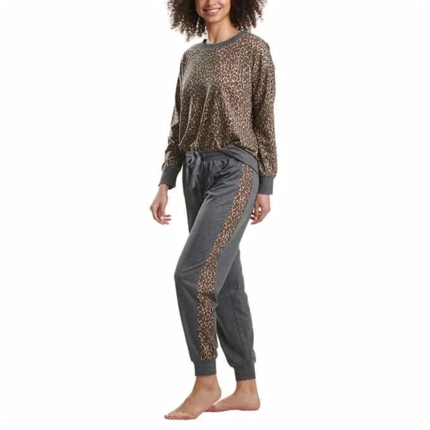 Splendid Women's 2-Piece Ultra Soft PJ Leopard Print Lounge Pajama Set